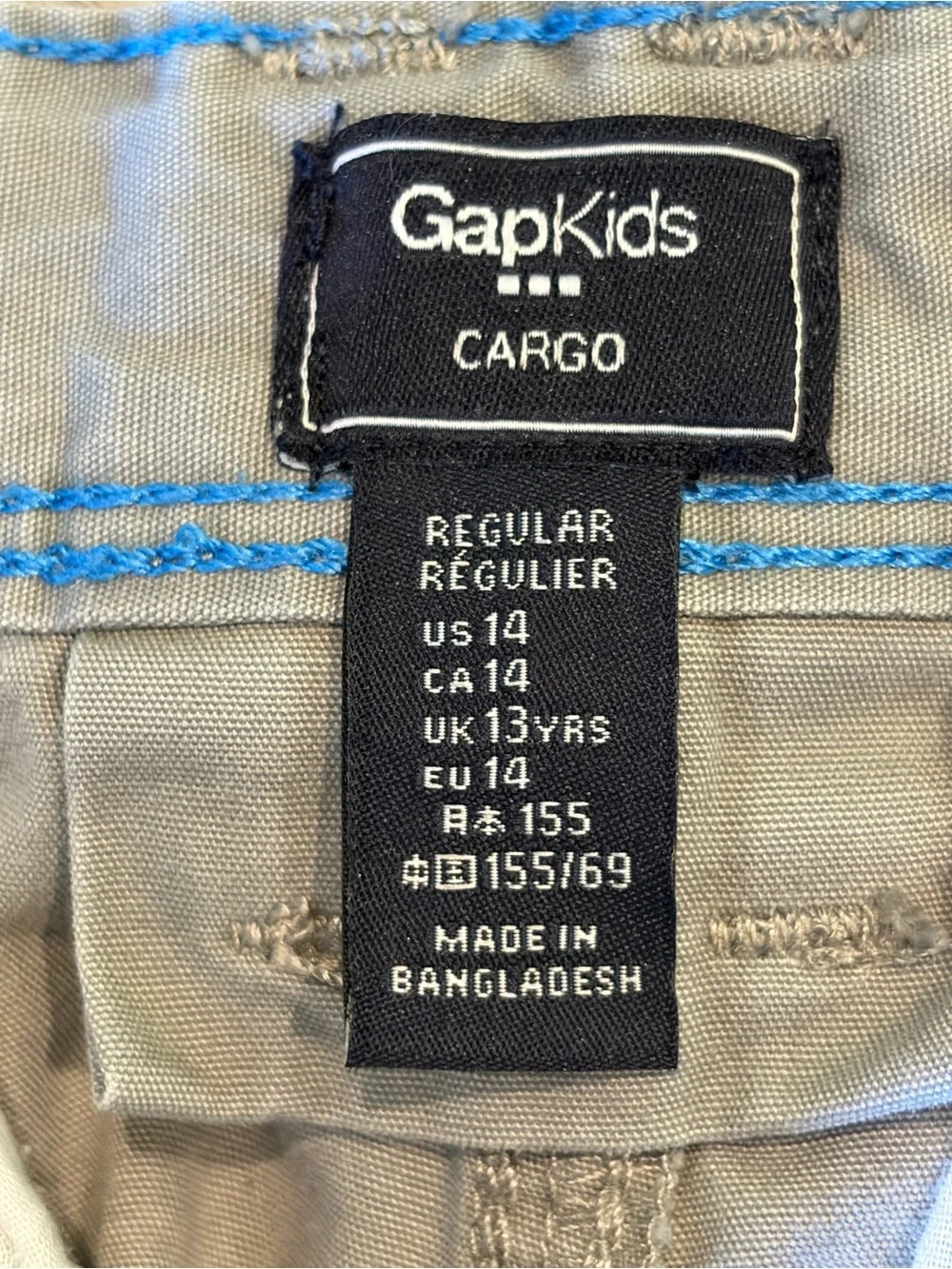 GapKids Cargo Shorts | Boys Size 14 Regular | Gray Utility Cargo Shorts